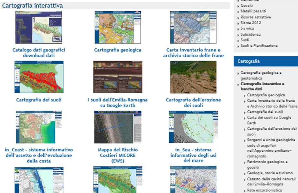 La MS di Cervia: dati pregressi e nuove indagini Indagini pregresse: dati RER Il Servizio Geologico Sismico e dei Suoli