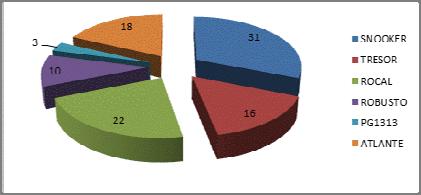 Produzione di piante innestate di peperone Nel periodo 2008-2010 per il peperone il numero di piante prodotte è di 1,5 milioni