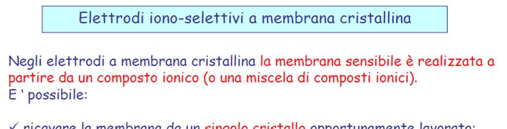 elettrodi a membrana