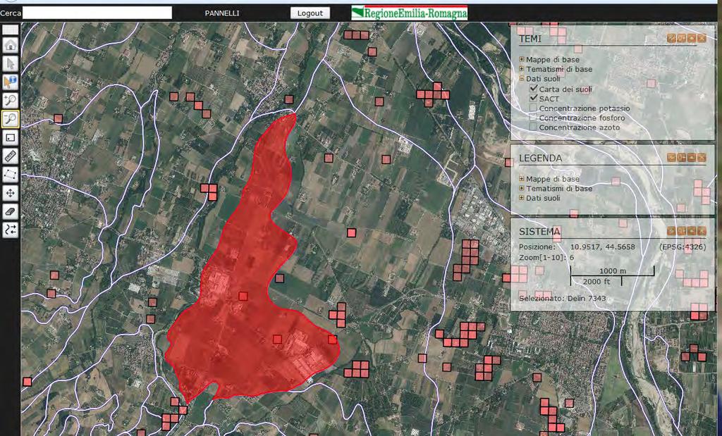 3.3 Consultazione sul sito Catalogo dei suoli emiliano-romagnoli Questo tematismo è consultabile ma non scaricabile anche sul sito Catalogo dei suoli emilianoromagnoli 14, che è indirizzato