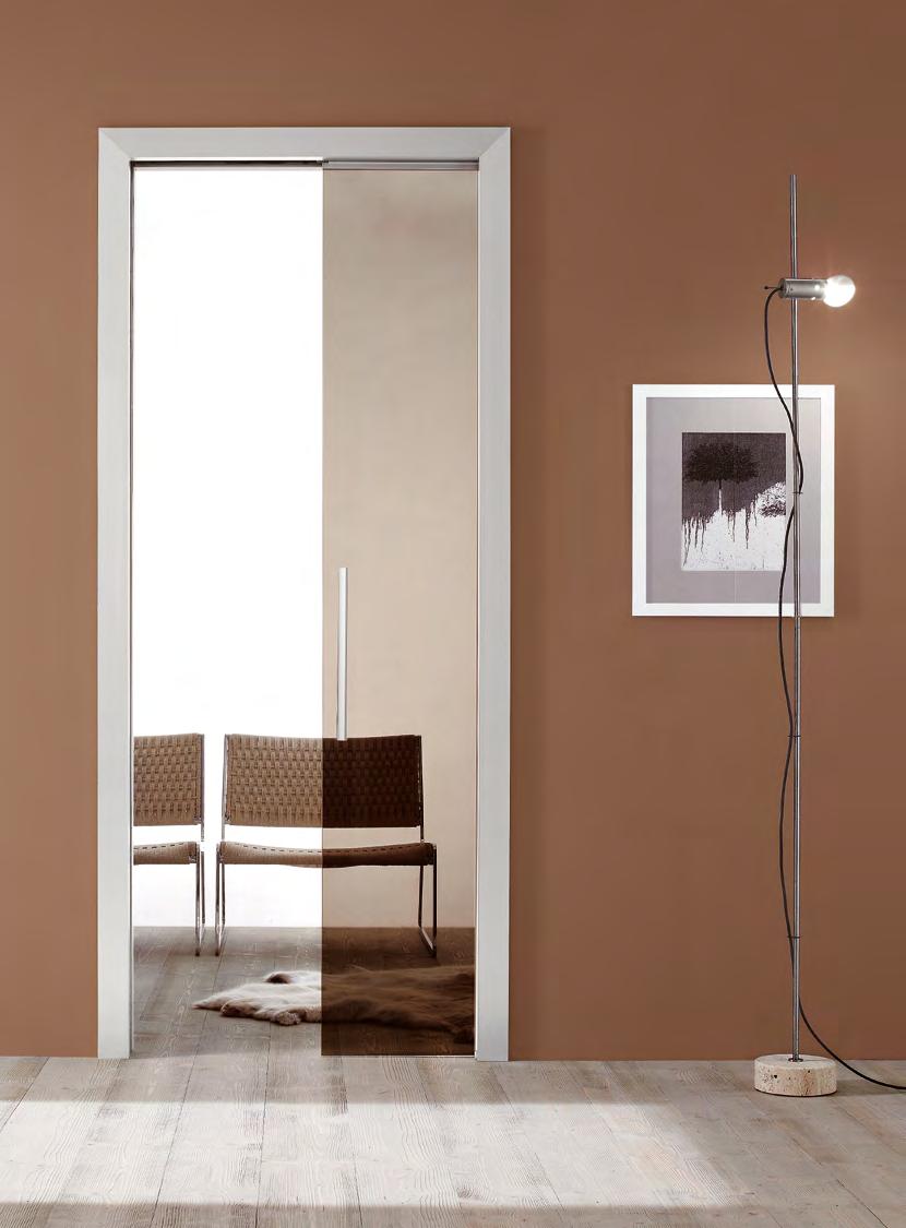 La porta a scomparsa Light gioca con il concetto di minimalismo.