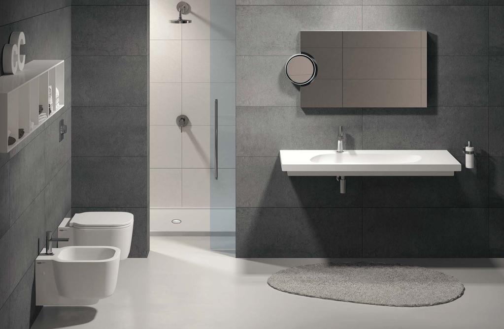 116 design Karim Rashid 117 specchio Polifemo Polifemo mirror 92 x 60h vaso sospeso CubiKa CubiKa wall-hung wc 55 x 36 x 30h - CUVS bidet sospeso CubiKa