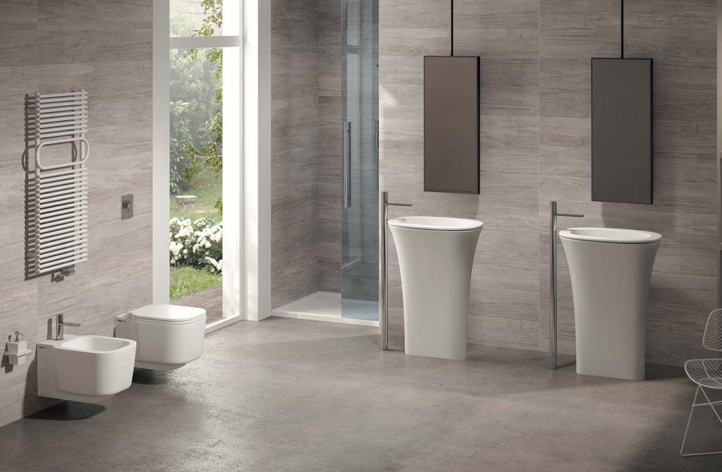 118 design Karim Rashid 119 specchio telescopico Argo telescopic mirror Argo 40 x h95 piatto doccia h6 h6 shower tray vaso sospeso wall-hung wc 55 x 36 x 30h