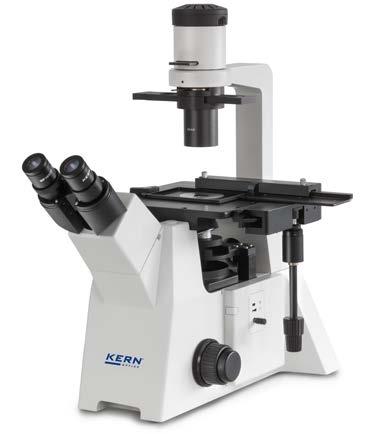 Microscopio invertito OCO-2 Tavolino portaoggett 1 Attacco per fotocamera e azionatore micrometrico e macrometrico coassiale PROFESSIONAL LINE Il microscopio invertito modulare, completamente