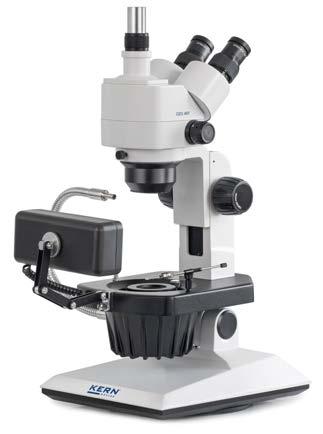 Con questo stereomicroscopio zoom si può verificare ed elaborare la purezza delle gemme e dei gioielli.