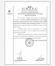 09 Specifiche N di omologazione 09 Paese Sudafrica: Uruguay: This product contains URSEC