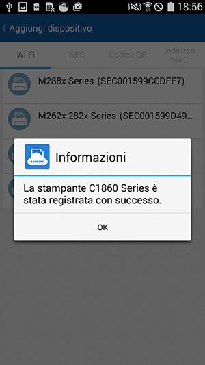 Seleziona dispositivo 10 Wi-Fi È possibile registrare fino a cinque stampanti. Il numero delle stampanti che è possibile registrare può variare a seconda della policy del servizio.