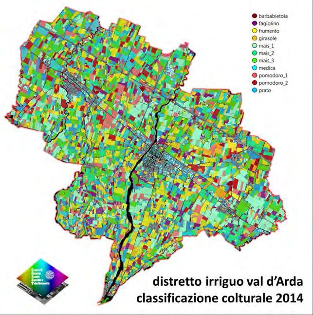 classificazioni colturali speditiva 1/7 speditiva 23/7 finale 2014 multi-temporale 2014 K index of agreement (KIA) 0.