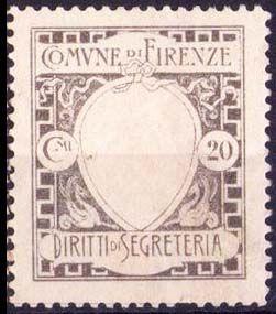 sovrastampato in nero. 1 C. 10 verde 2 C. 20 grigio 3 C.