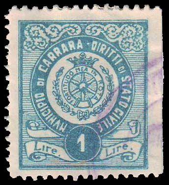 12 L. 20 azzurro Carta