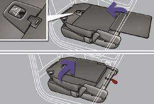 Per permettere di caricare il veicolo, è possibile ribaltare il o i sedili direttamente dal bagagliaio, dopo aver ripiegato i sedili della 3ª fi la (7 posti).