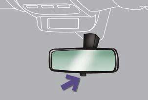 72 Retrovisore interno Specchio regolabile che consente la visione posteriore centrale. È dotato di un dispositivo antiabbagliamento utile in caso di poca luce.