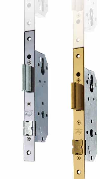 Serrature da infilare per porte in legno Mortice locks for wooden doors Caratteristiche tecniche: Catenaccio a 2 mandate Scrocco reversibile Quadro maniglia 8 mm.