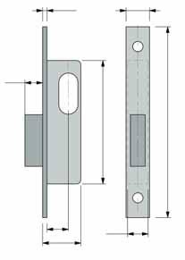 ovale da ordinare a parte Reversible latch only operated