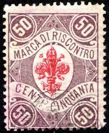 50 viola 191 C. 20 su L. 1 azzurro, arancio 192 C.