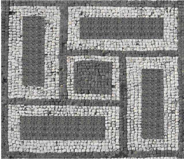 Diagrammi a modulo quadrato sopravvissuti nei mosaici delle Domus romane del I secolo: Mosaico