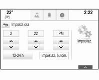 Imposta formato ora Per selezionare il formato desiderato per l'ora, toccare i pulsanti a schermo 12 h o 24 h.