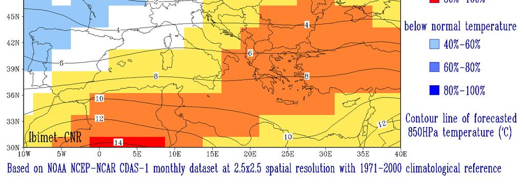 Si riportano anche le mappe con le indicazioni relative alla previsione di