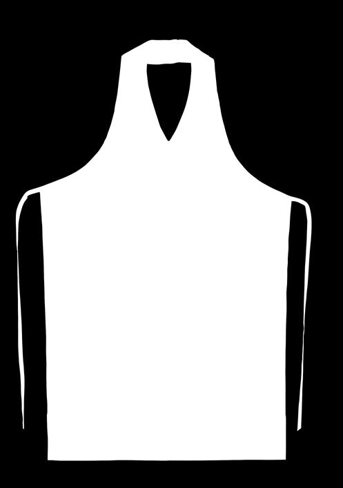 da 70 a 90 cm. Black professional apron with a large pocket.
