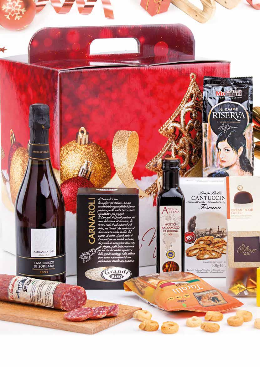 46 SCATOLA SERIGRAFATA 33X24X35H PANETTONE CLASSICO GRIMALDI 750 G INCARTATO A MANO -