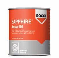 GRASSI PER CUSCINETTI GRASSO PER CUSCINETTI SAPPHIRE Aqua-Sil Grasso a base di silicone per impieghi con acqua potabile e resistente agli agenti chimici Grasso translucido a base di silicone, adatto