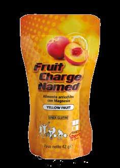 PRO- ENDURANCE FAST ENERGY BEST PERFORMANCE SUPERFOOD BEFORE DURING AFTER Fruit Charge Named Alimento energetico a base di frutta, arricchito con Magnesio e Potassio, ideale come pre- e