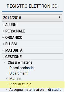 Ultima funzione disponibile permette di copiare l'intero elenco presente nella tabella di riepilogo nell'anno successivo. Questa funzione può essere eseguita una sola volta per anno scolastico.