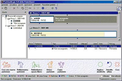 partizione che si è in procinto di creare.