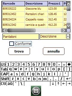 La tabella può essere ordinata selezionando una colonna, secondo la quale vogliamo ordinare il database, e premendo il pulsante Ordina l ordinamento sarà ascendente o discendente in base all opzione