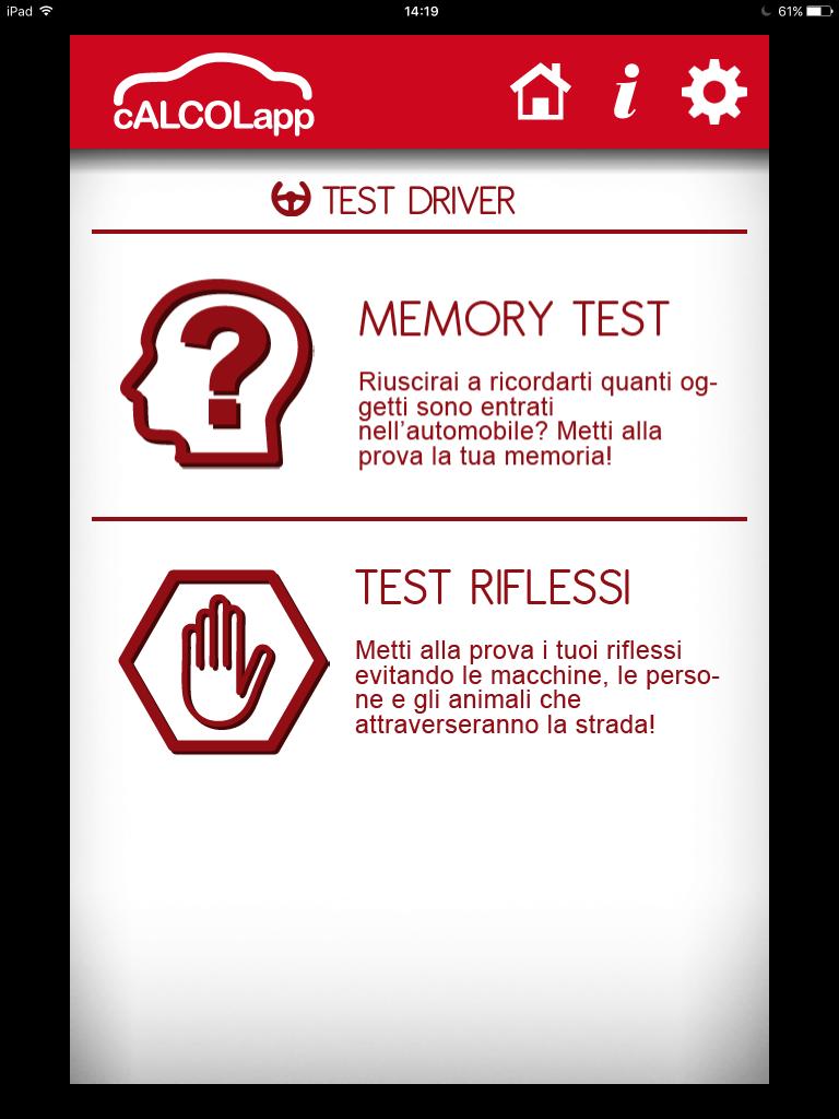 Test Driver Consente, attraverso due giochi,