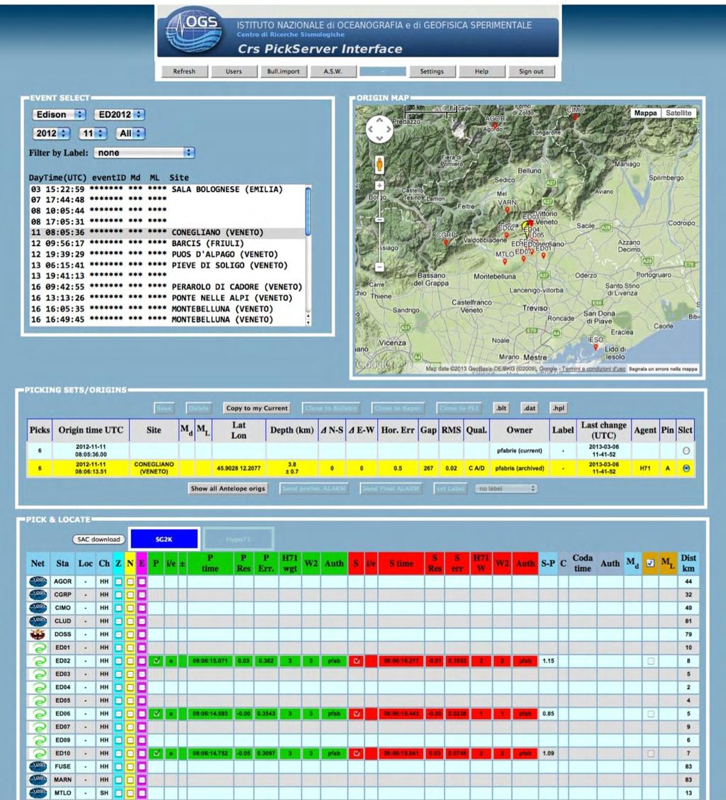 Una volta esportati i dati degli eventi rilevati, l analisi prevede l analisi manuale dei sismogrammi, la ri- lettura delle fasi e la localizzazione degli eventi mediante il sistema chiamato