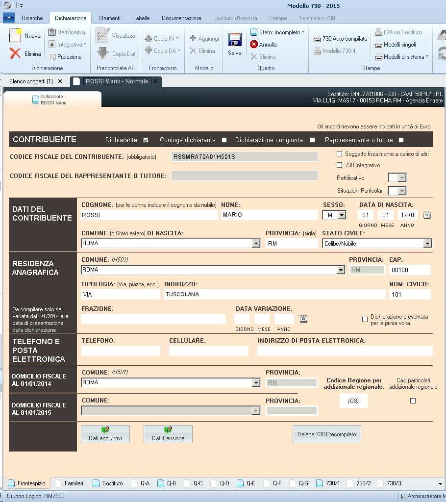 DA PROCEDURA NET: 1) Accedere a Redditi 730.