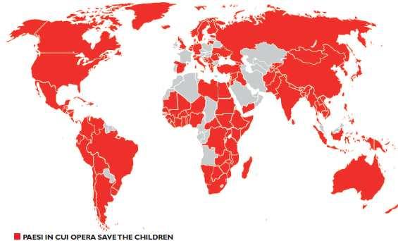 Chi siamo Save the Children nel mondo: una rete globale 122 Paesi, 29 Organizzazioni Nazionali Save the Children è l organizzazione internazionale indipendente dedicata dal 1919 a salvare i