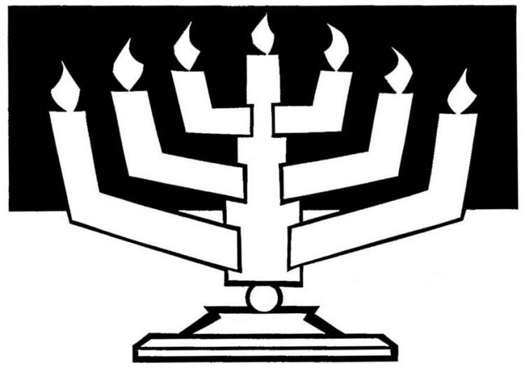 l uomo MENORAH (candelabro a sette