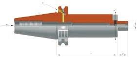 Mandrino portafrese fisso con passaggio refrigerante,   Tipo H D A M MA1111010100231 TCB40 H50 D16S 50 16 38 17