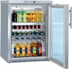 La serie di frigoriferi inseribili sottopiano viene completata dai modelli FKU con raffreddamento. Con questi modelli è anche possibile raffreddare un fusto KEG da 50 l.