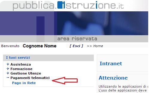 2. Home Page Il sistema PagoInRete è accessibile dal portale SIDI del MIUR inserendo le credenziali SIDI per i profili utente: 1 DS Dirigente Scolastico 2 DSGA Direttore dei Servizi Generali ed