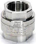 : 1 C : filettati FF gas o NPT : Indifferente Tenuta in Viton : PN 30 Tenuta in PTFE : PN 100 Ø VR10303 3/8" VR10304 1/2" 65 VR10305 3/4" 75 VR10306 1" VR10307 1¼" 90 VR10308 1½" 95 VR10309 2" 110 VR