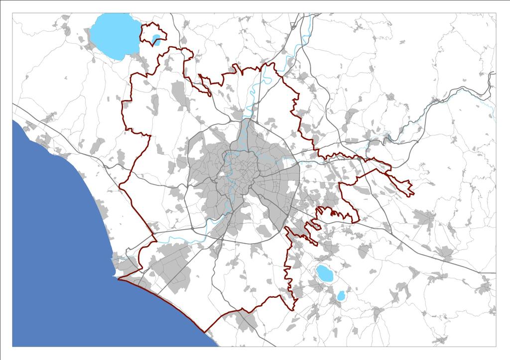 Piano Strategico per la Mobilità Sostenibile Modello a 5 fasce: limitazioni crescenti per il traffico privato Area comunale 1285 km2