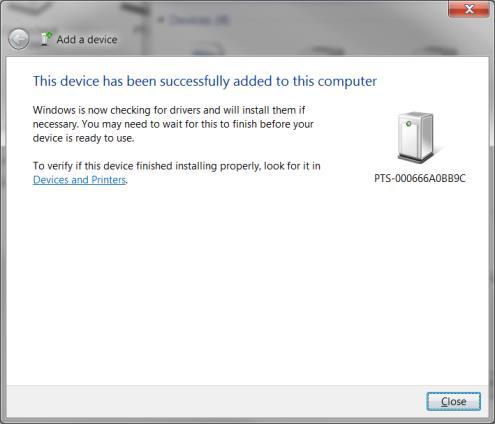 memoria. Esempi 1. Finestra di individuazione di esempio in "Aggiungi un dispositivo" nel sistema operativo Microsoft Windows 7.