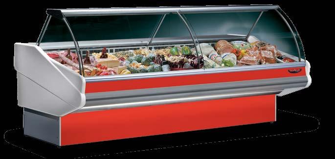 Its well-dimensioned cooling system ensures a proper display to any kind of fresh food, like coldcuts, dairy products and deli products. The temperature is controlled by an electronic thermostat.