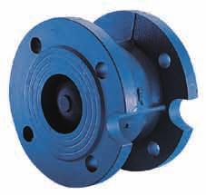 VALVOLE DI RITEGNO FLANGIATE IN GHISA CAST IRON FLANGED CHECK VALVES Ritegno Ghisa VALVOLA D I R I T E G N O A D I S C O CORPO VALVOLA: GHISA GG25 VERNICIATA CONNESSIONI FLANGIATE SECONDO DIN 2501 PN