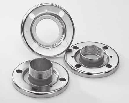 FLANGE STAMPATE PN 16 FLANGES FROM PRESSED STAINLESS STEEL Flange Stampate MA T E R I A L E: A C C I A I O I N O X AISI 316 SALDATURE: A TIG SENZA APPORTO DI MATERIALE MODELLI FILETTATI : FILETTATURE