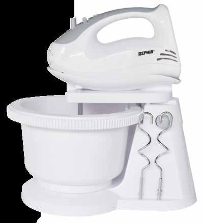 ZHC456 Mixer da cucina Potenza 250W 5 velocità con turbo 2 set di fruste in acciaio in dotazione