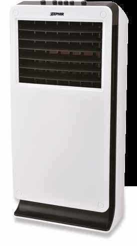 essere utilizzato con acqua e/o ghiaccio Dimensioni 320x195x725 ZST31CM Ventilatore nebulizzante con telecomando e timer Potenza 85W Diametro pale 24,5 cm Pannello di controllo elettronico Spie di