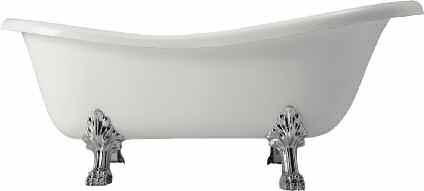 piedi cromati V 113B B Victorian crystaltech bathtub provided with