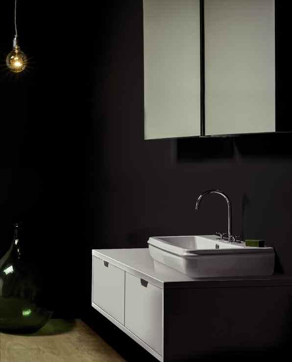 CHA290 cm 90 washbasin lavabo CHARME cm 68 su mobile 170 laccato bianco opaco.