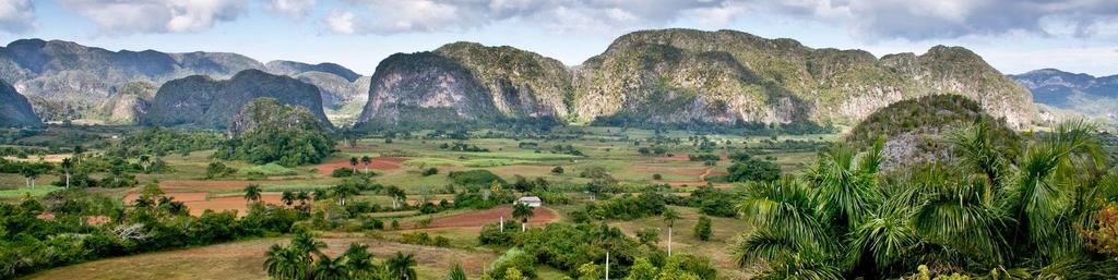 3 Giorno VALLE DI VIÑALES 360 Km Prima colazione. Partenza alla volta della Valle de Viñales, la provincia più occidentale di Cuba, dove si coltiva il miglior tabacco del mondo.