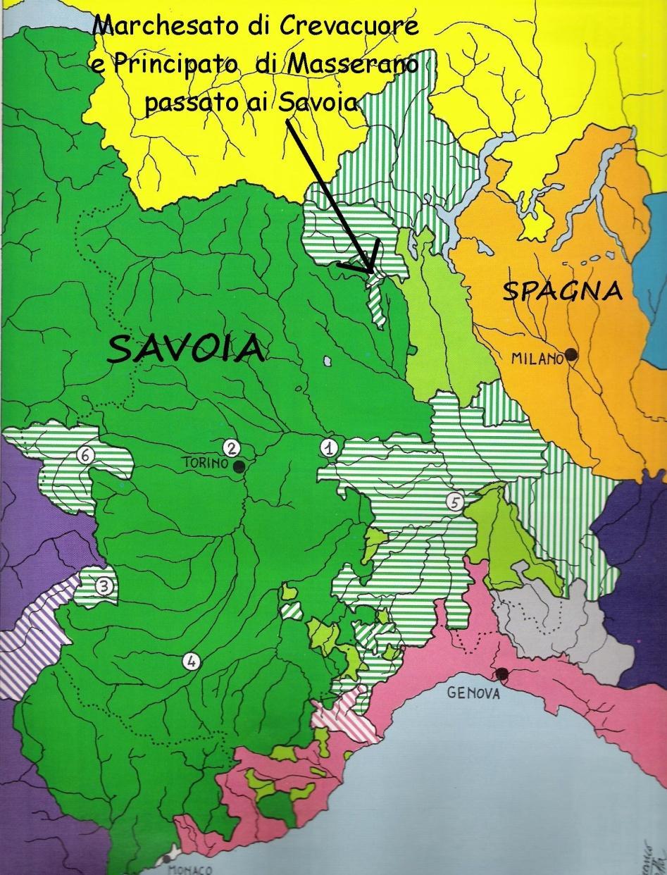 Nel 1741, circa 80 anni dopo la distruzione, con un accordo con il Papa, il Marchesato passò a far parte del Regno di Sardegna.