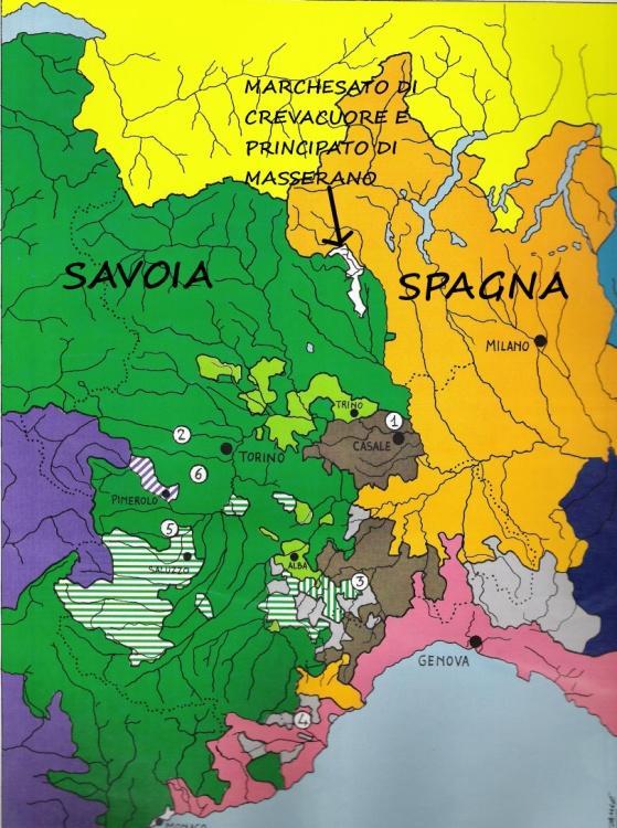 Purtroppo il Marchesato di Crevacuore si trovava proprio sulla linea di confine tra due potenti stati: il Ducato di Savoia e il Ducato di Milano, occupato dalla Spagna,il
